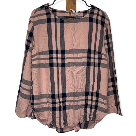 Treasure & Bond Pink & Gray Stripe Long Sleeve Top Size L - Picture 1 of 10